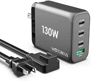 WOTOBEUS 130W USB C GaN Wall Charger